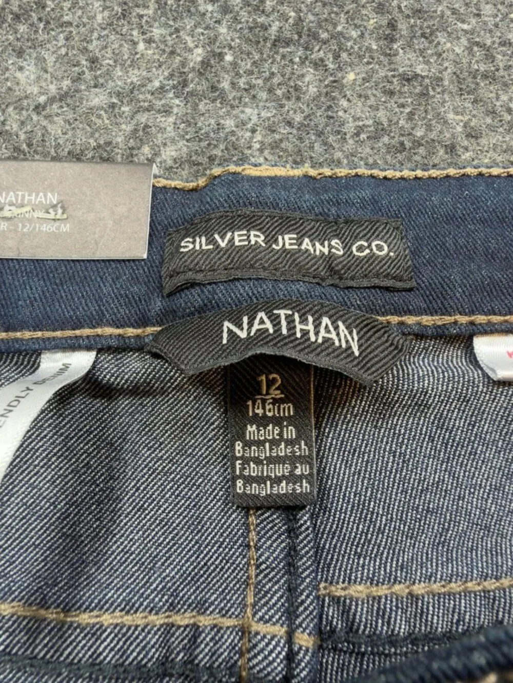 Silver Jeans Nathan Skinny Jeans Boys 12 Dark Wash Stretch Denim NWT